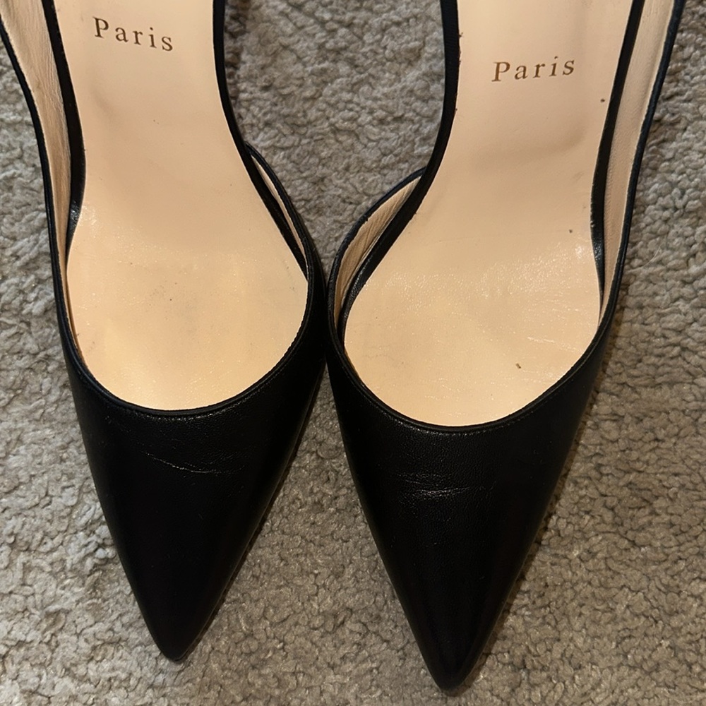 Christian Louboutin Black Iriza half-d’Orsay pump size 41 - Picture 4 of 15